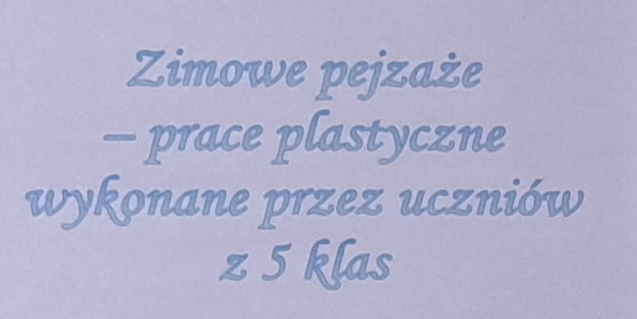 Prace plastyczne uczniów klas 5