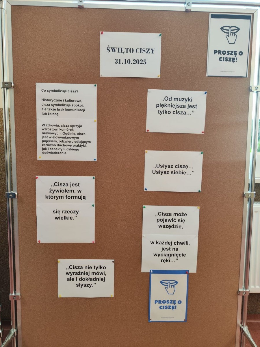 Święto Ciszy w naszej szkole