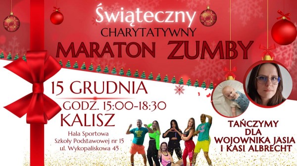 Świąteczny Charytatywny  Maraton Zumby w Szkole Podstawowej nr 15 w Kaliszu 